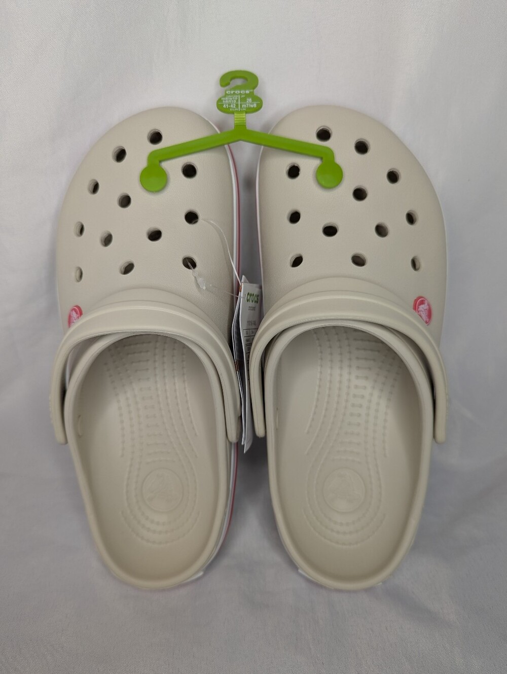 NWT Crocs Stucco / Melon Unisex Crocband Clog Sandals Size M8 / W10
